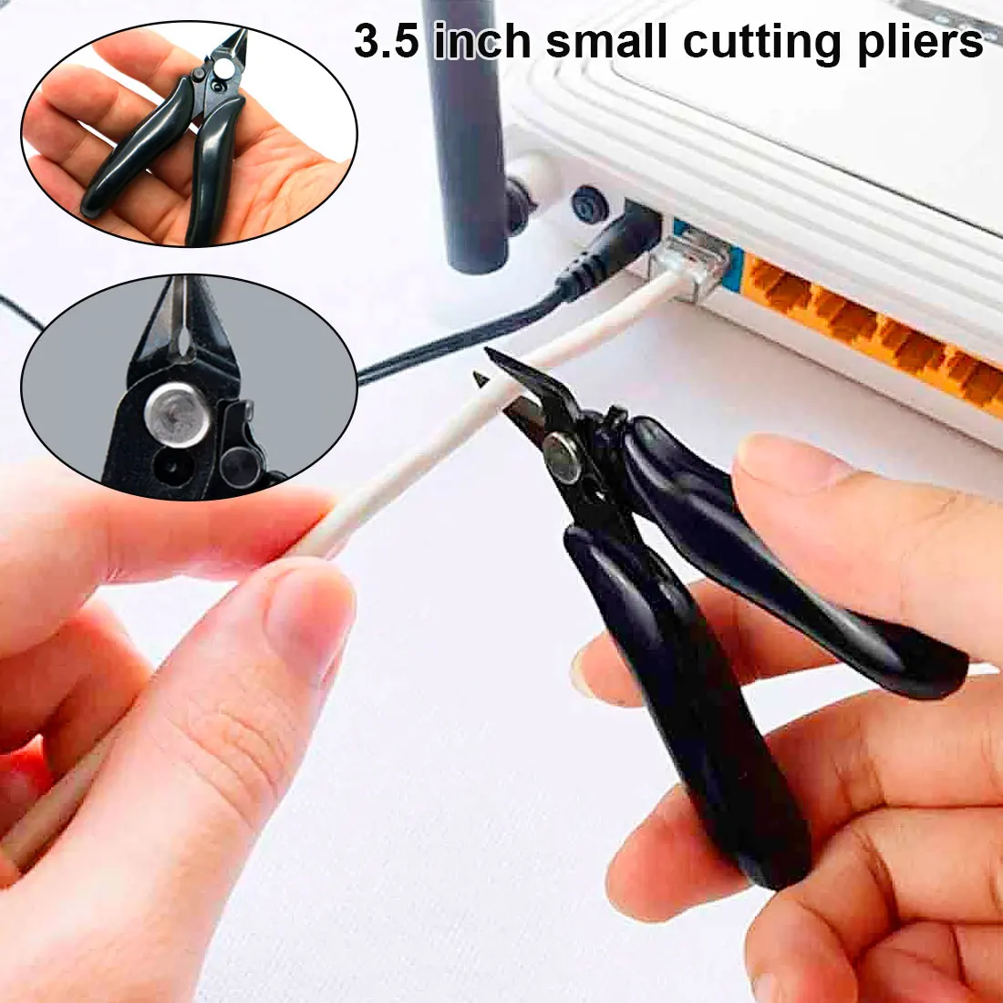 

Diagonal Pliers 3.5 Inch Mini Wire Cutter Small Soft Cutting Electronic Pliers Wires Insulating Rubber Handle Model Hand Tools