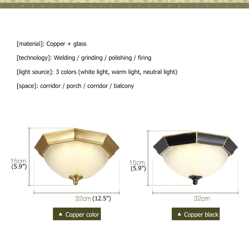 

86LIGHT Copper Ceiling Lights Modern LED Decorative For Home Living Room Dining Room Bedroom