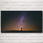 Звезды Млечный Путь Космос Фэнтези пришельцы современное искусство Шелковый домашний декор плакаты и принты картины для гостиной декоративная настенная живопись