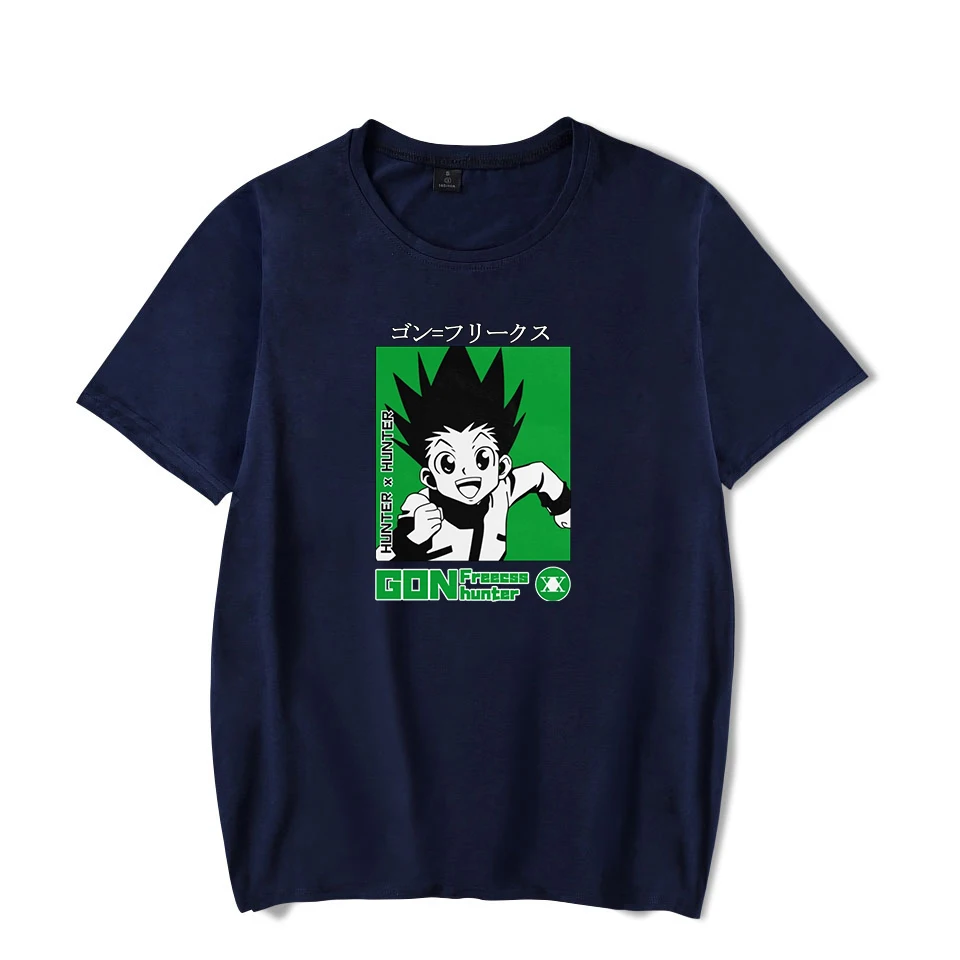 Аниме Hunter X иероглифы короткий рукав Футболка Harajuku летние топы для детей