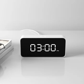Smart clock 1pcs Xiao mi Xiaoai умный будильник Голосовая трансляция ABS Настольный Dersktop часы Автоматическая яркость времени mi Home App - Цвет: Smart clock 1pcs