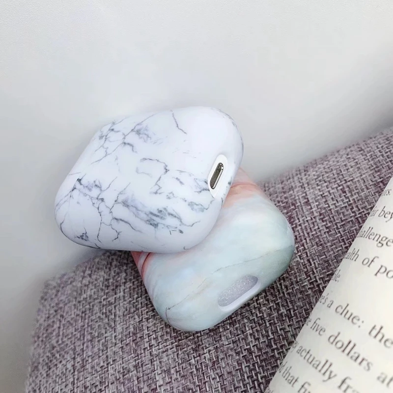 Мраморный Жесткий пластиковый Чехол для наушников AirPods 1/2 чехол зарядки