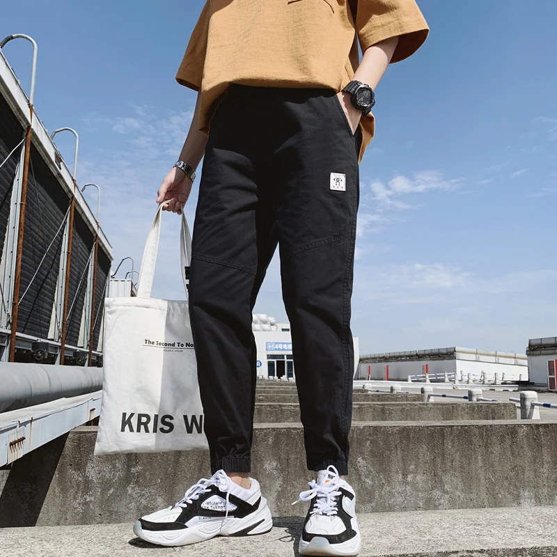 

Брюки мужские, хлопковые, дышащие, повседневные, с эластичной талией