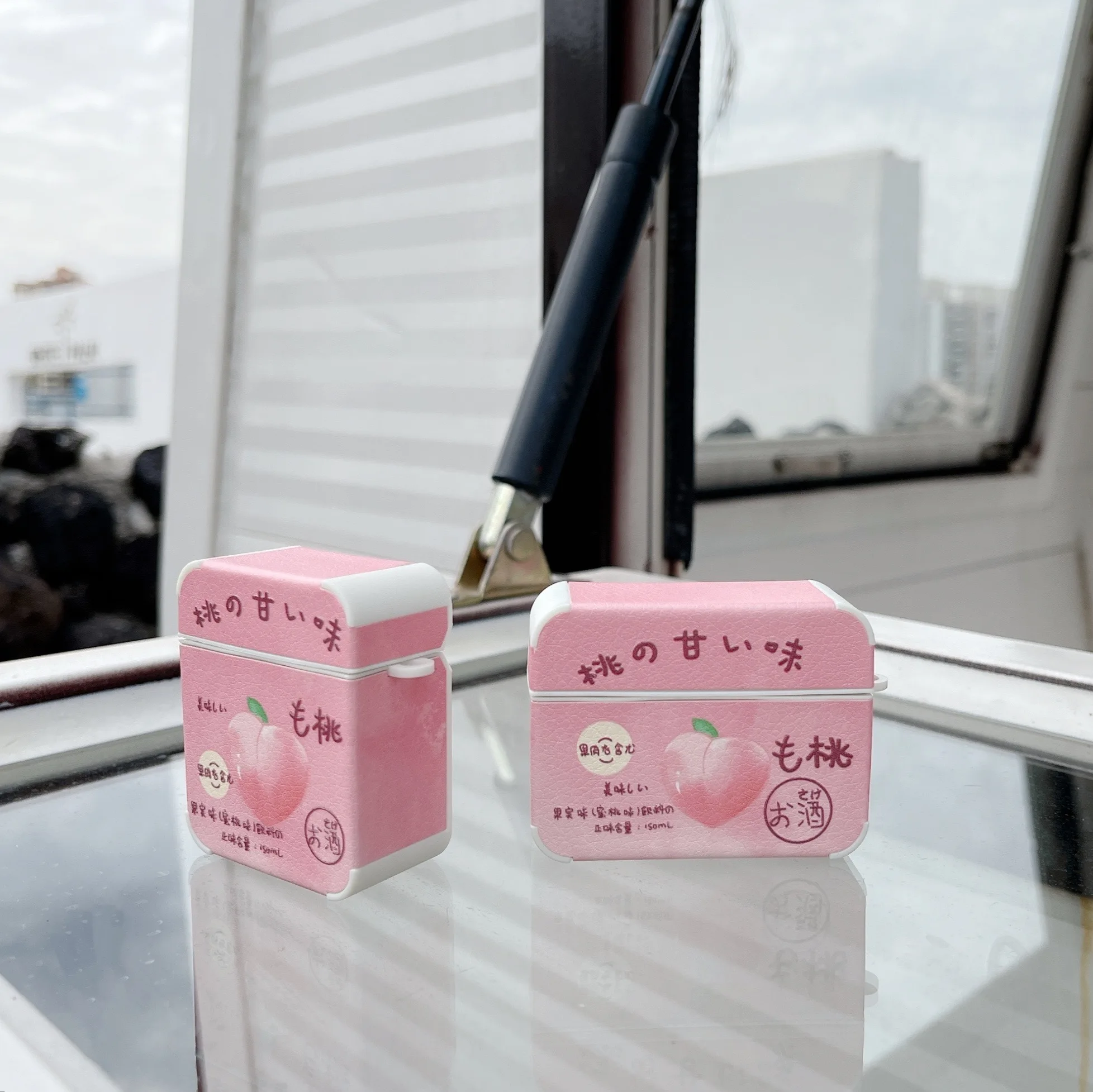 

Peach And Orange Case For Apple Airpods 1/2 Protective Bluetooth Wireless Earphone Cover For Air Pods Charging Box Bags