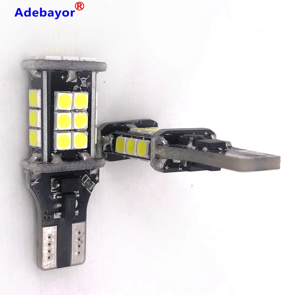 6 шт. супер яркий светодиодный CANBUS T15 W16W 921 912 3030 24 SMD без ошибок|Сигнальная лампа| |
