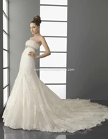 fashionable custom crystal belt a line sexy casamento appliques wedding dress bride gown vestido de noiva 2016 free shipping