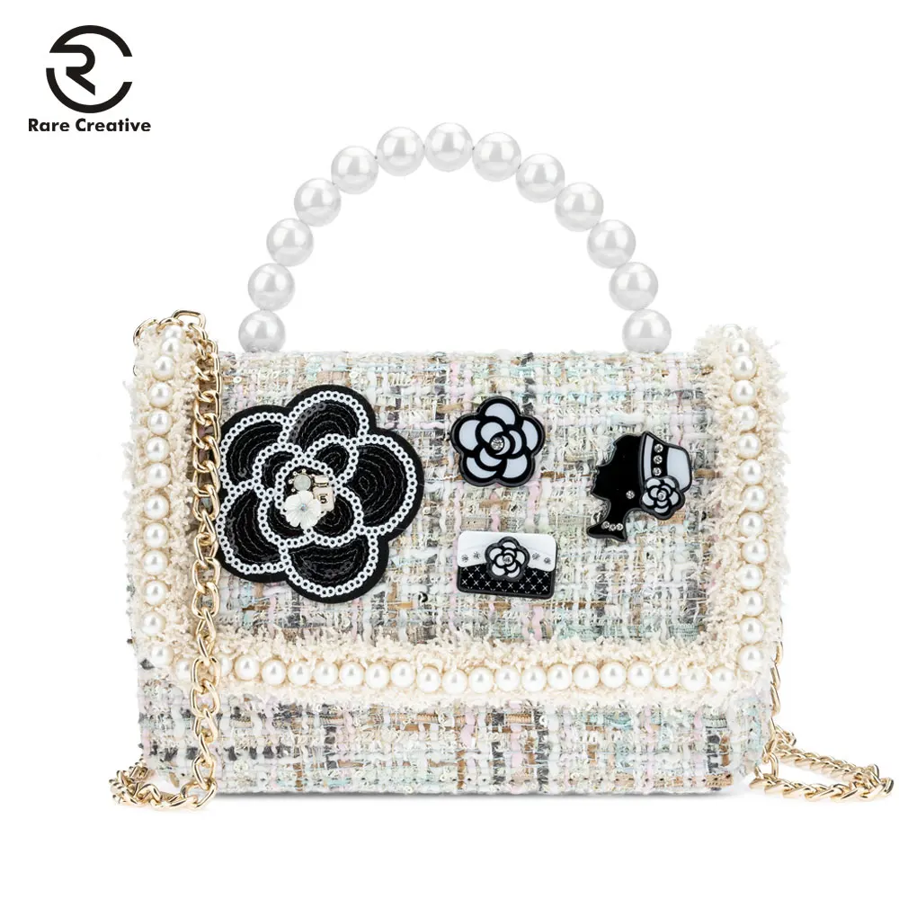 Редкие креативные женские сумки Роскошные Жемчужные дизайнерские мессенджеры