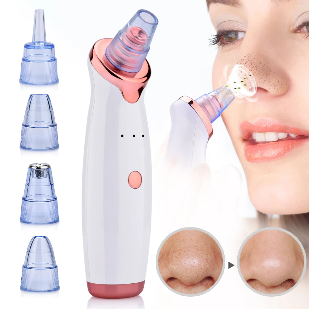 

Pore Cleaner Nose Blackhead Remover Face Deep T Zone Acne Pimple Removal Vacuum Suction Facial Diamond Beauty Care SPA Tool Skin