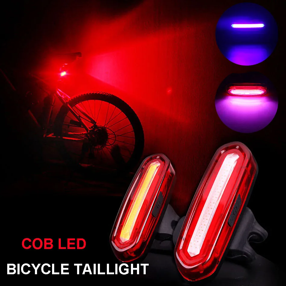

Bicycle Rear Light COB LED Taillight Bike Cycling Waterproof MTB Road Mountain Tail Light Back Safety Warning Lamp Accessories