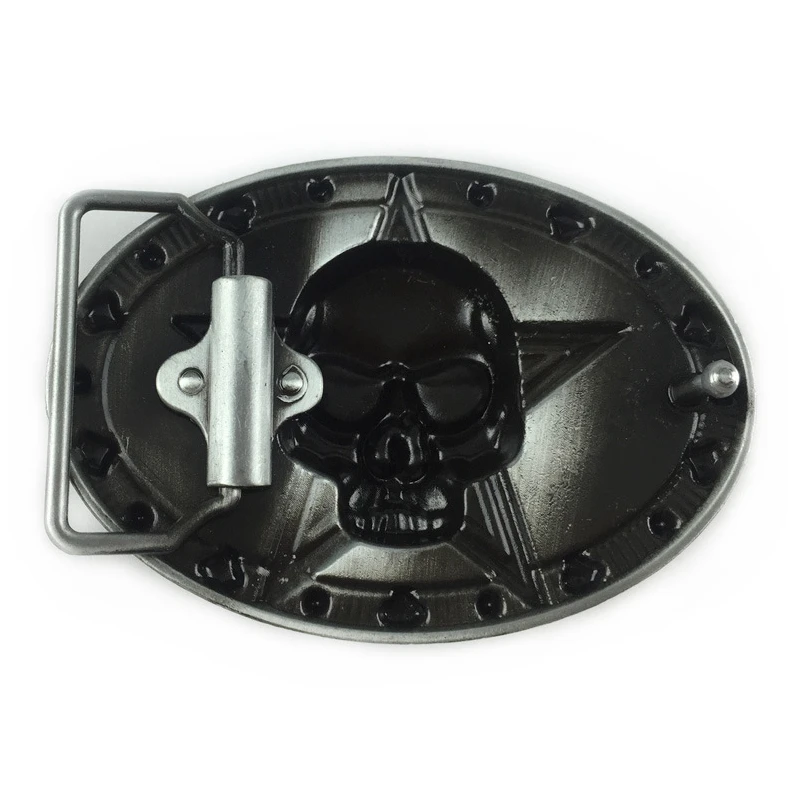 Punk Rock 3D Skull Metal Belt Buckles for Men Women Fashion Accessories Suit 4cm Cowboy Clothing Leather Craft | Дом и сад