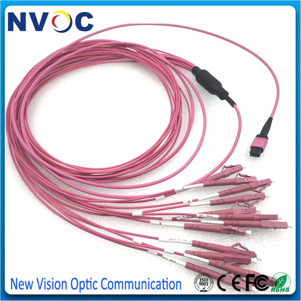 MM MPO Male(SENKO)-12xLC UPC 2 0 мм Fanout волоконно-оптический патч-корд 3 12C OM4 Mini Aqua LSZH круглый