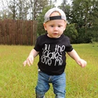 Забавная детская футболка с надписью All The Ladies Love Me модная футболка с короткими рукавами для мальчиков повседневные летние футболки для маленьких мальчиков