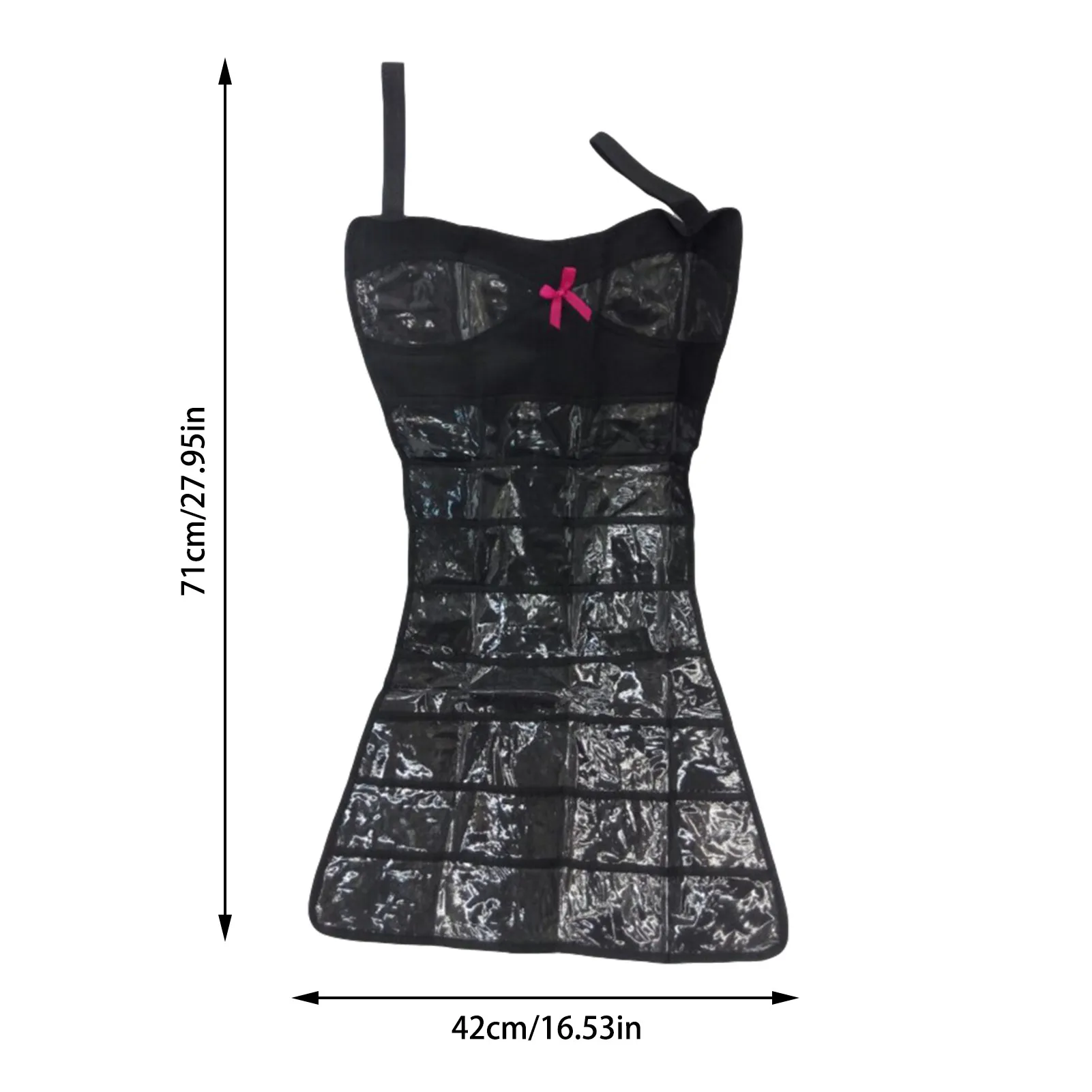 

Hanging Organizer Jewelry Storage Display Bag Double-side Wardrobe Closet Case Earrings Necklace Bracelet Pouch Holder