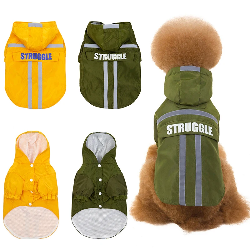 Водонепроницаемая одежда для домашних животных щенков уличное пальто дождевик