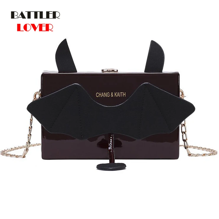 

Bat Shape Shoulder Handbag For Women 2021 Fashion Square Crossbody Messenger Bag Female Luxury Flaps Ladies Kawai Cartoon Bags