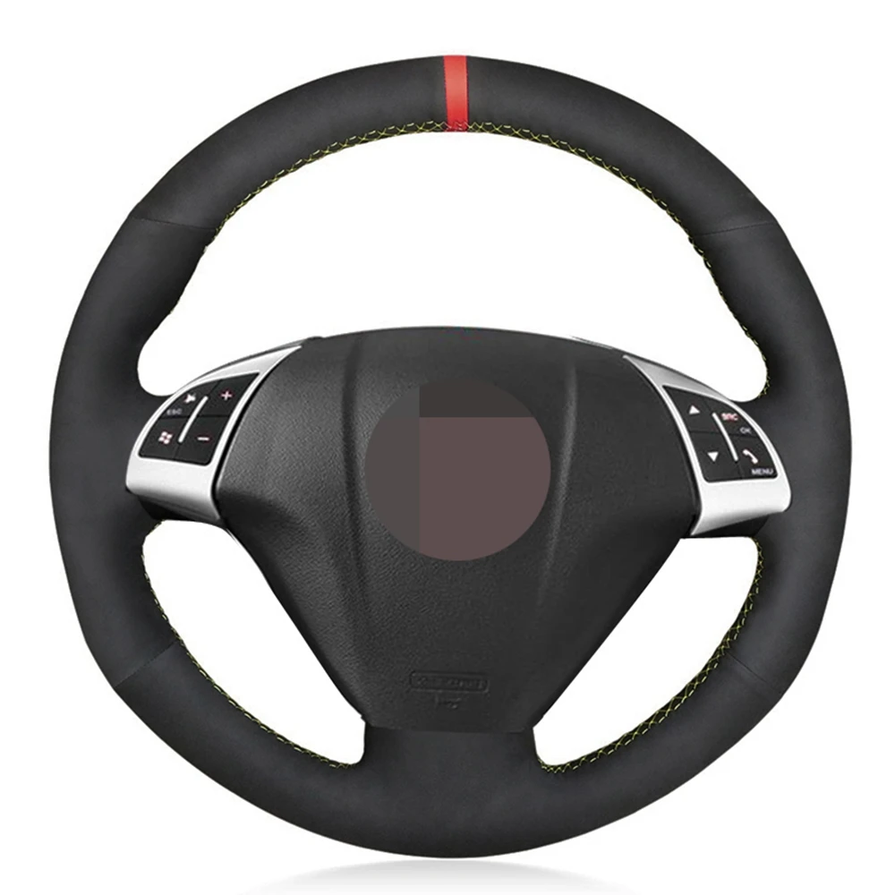 Черная замшевая оплетка на руль для Fiat Grande Punto Bravo Linea 2007-2019 Qubo Doblo Opel Combo Vauxhall 2012-2017 |