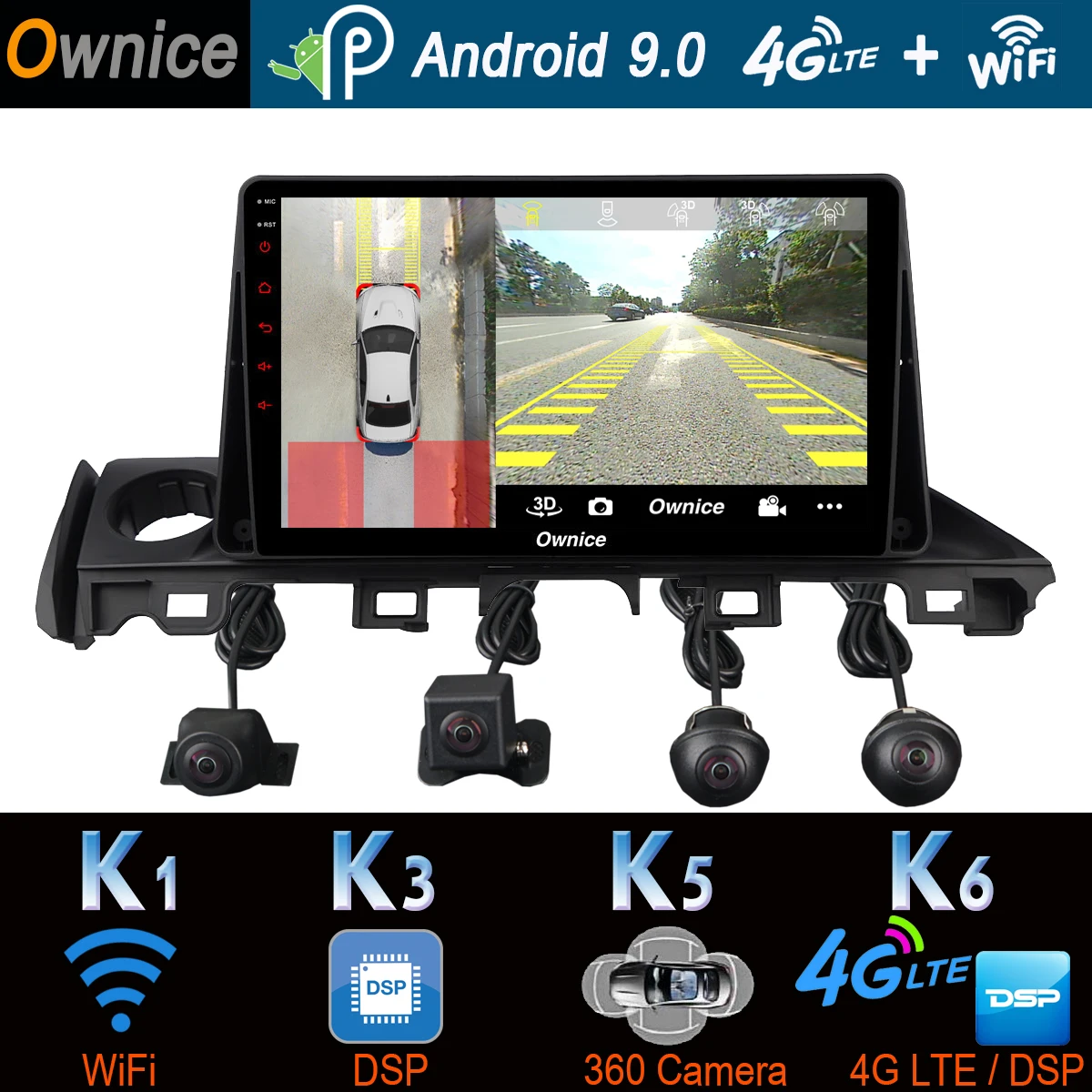 9 &quot1Din 360 ° панорамный автомобильный dvd-плеер Android GPS навигация для Mazda 6 III 3 GJ Atenza