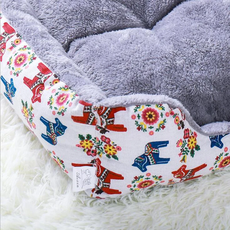 Зимний теплый плюшевый коврик для собаки подстилка маленьких и средних собак