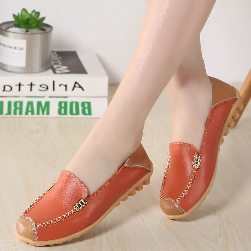 

Flat with women shoes 2021 mixed color fashion comfortable women flats Round Toe slip-on shoes woman plus size zapatos de mujer