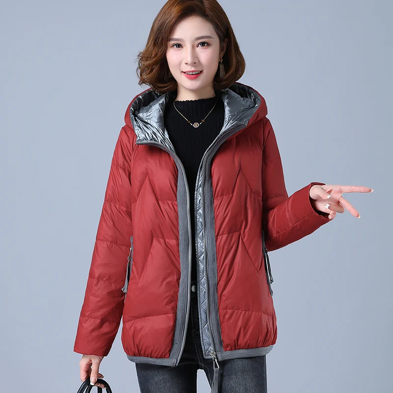 2021 New Women's Winter Jacket Parka Hooded Bread Coat Down Jacket Parka Padded Warm Woman Clothing Casual Jacket