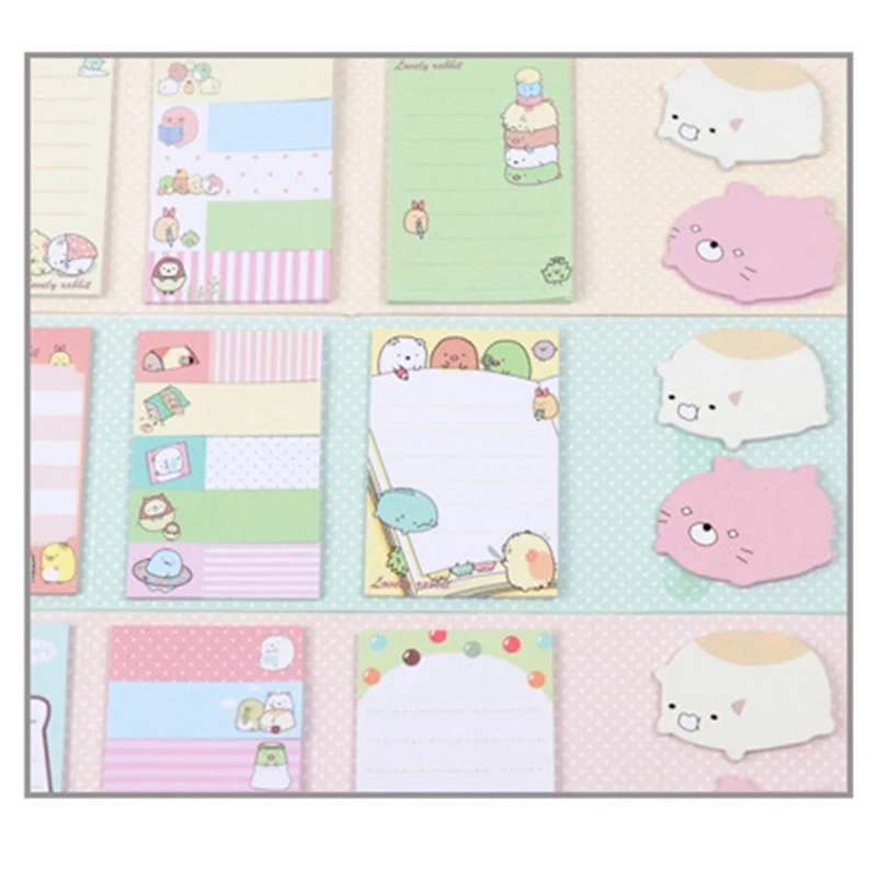 

Cute Cartoon Animals 4 Folding Memo Pad Sticky Notes Memo Notepad Bookmark Stationery Gift For Student Random Style