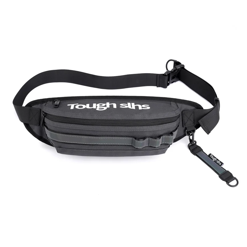 

Hip Reflective Stripe Men Chest Bag Hop Waist Pack High-Capacity Outdoors Banana Pouch Street Unisex Belt Pack Crossbody Bags