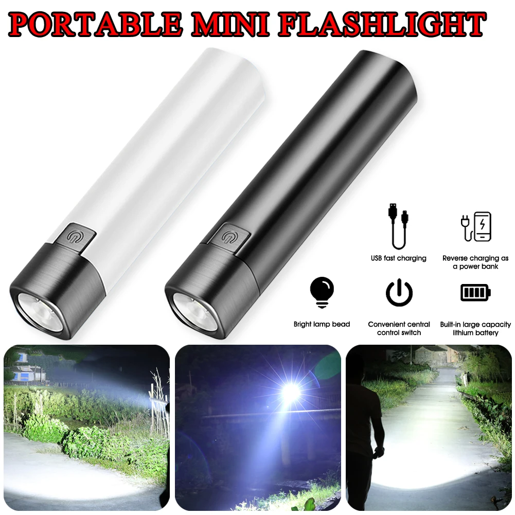 

Mini Flashlight High Brightness XPE Torch Light 3 Modes Rechargeable Waterproof Handheld Light For Camping Hiking Outdoor