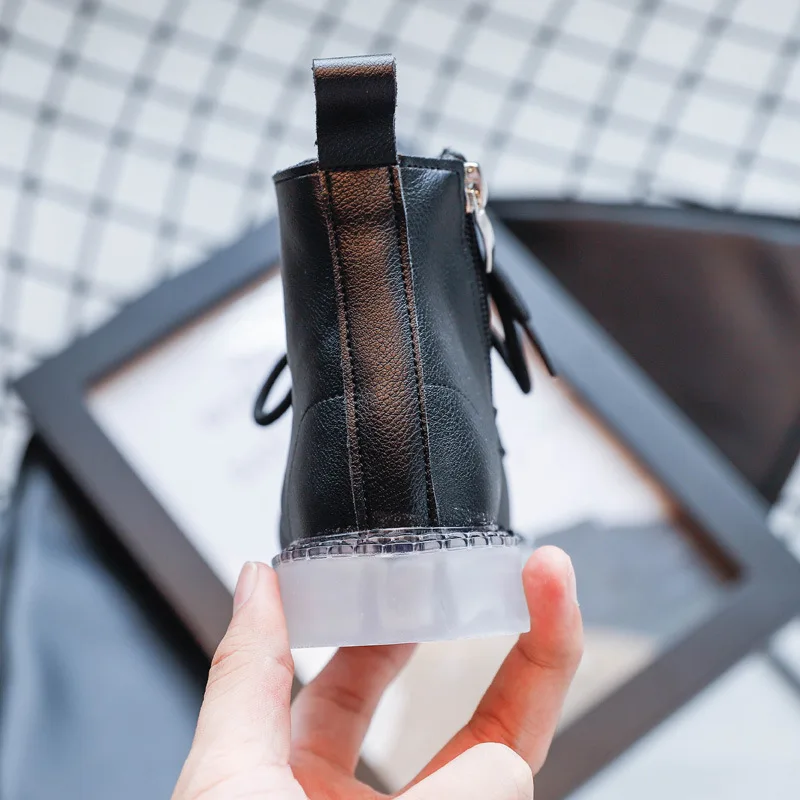 

Fashion Kids Boy Girl Ankle Boots Spring Autumn Children Girl Martin Boots PU Leather Waterproof Korean Style Children Boot