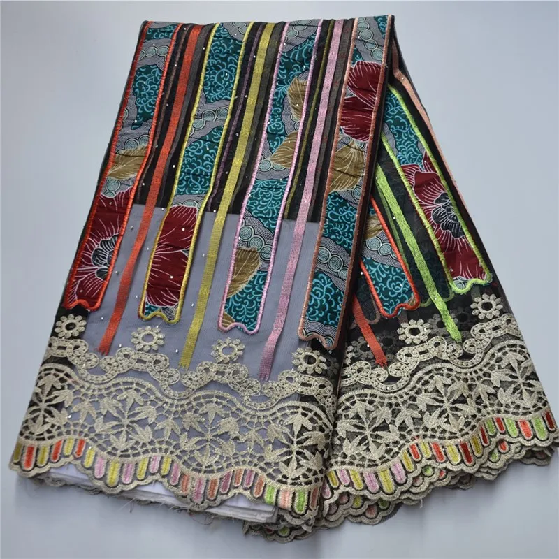 

Африканская Высококачественная Вощеная кружевная ткань, 2020 Новое поступление, африканская восковая кружевная ткань Анкары для женского пл...