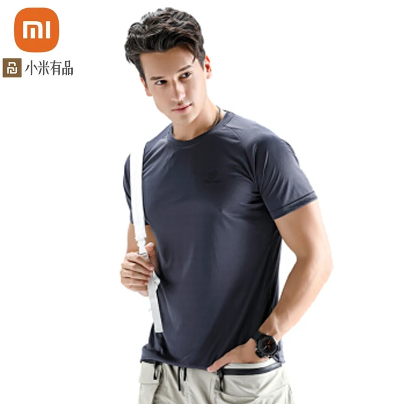 

Быстросохнущая футболка youpin, 5 цветов, легкая и дышащая мужская однотонная быстросохнущая рубашка с круглым вырезом и короткими рукавами