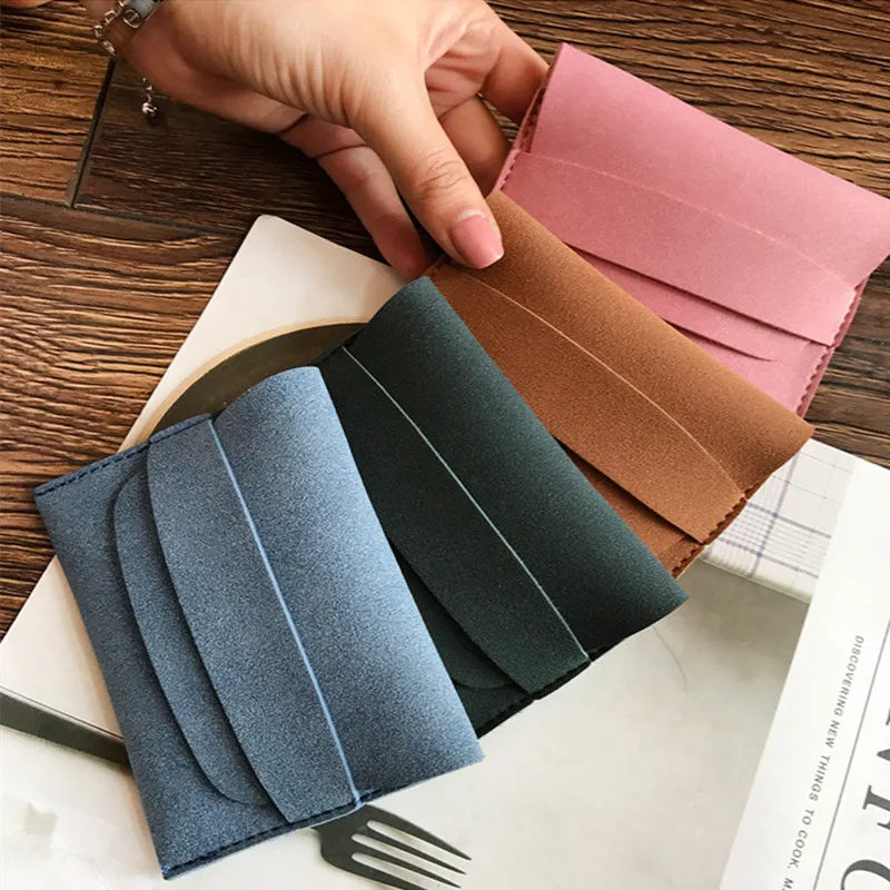 Мини-кошелек с карманом для денег, матовый женский короткий кошелек, мягкая сумка для монет, маленький кошелек для женщин, милые студенческие кошельки для монет, пояс для насоса
