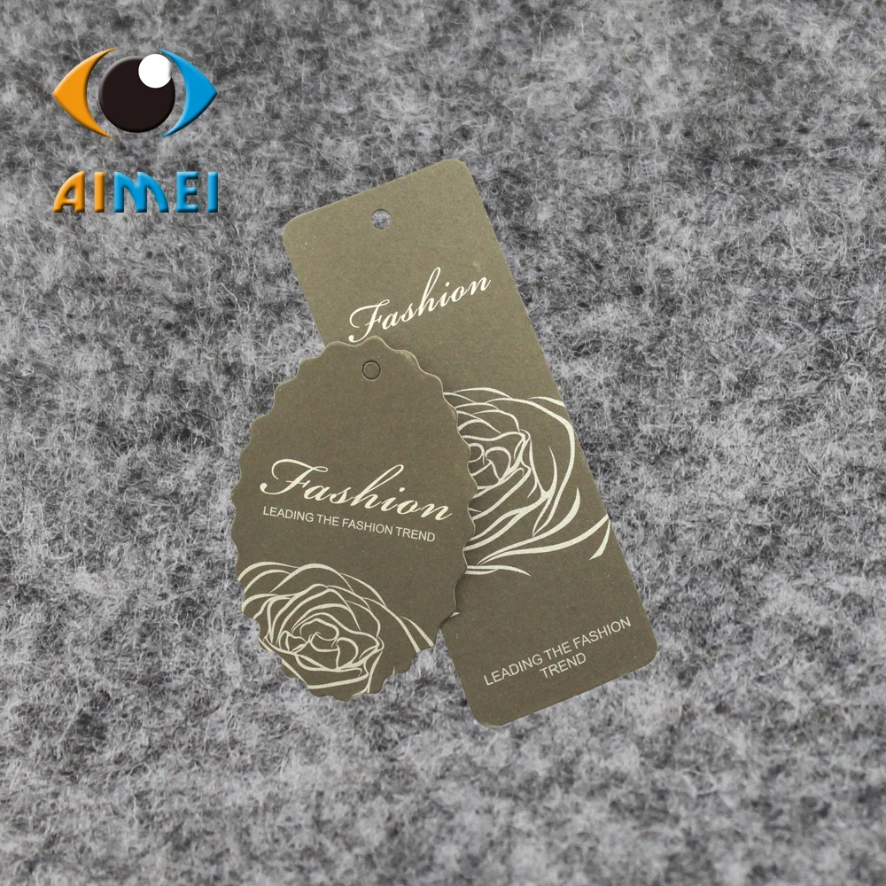 

Free Design & Free Shipping 500Pcs/Lot Customized Paper Hang Tag For Clothing Swing Tag Labels For Garment Bag Printed Tags