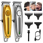 Электрический парикмахерский инструмент Kemei 1949, полностью металлический корпус, профессиональный триммер для волос для мужчин, литий-ионный мощный триммер для бороды, машинка для отделки