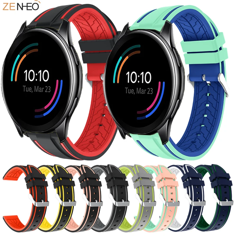 

Soft Silicone 22mm Band for Oneplus Watch Strap Watchband Replacement Bracelet Wristband for One Plus Watch correa