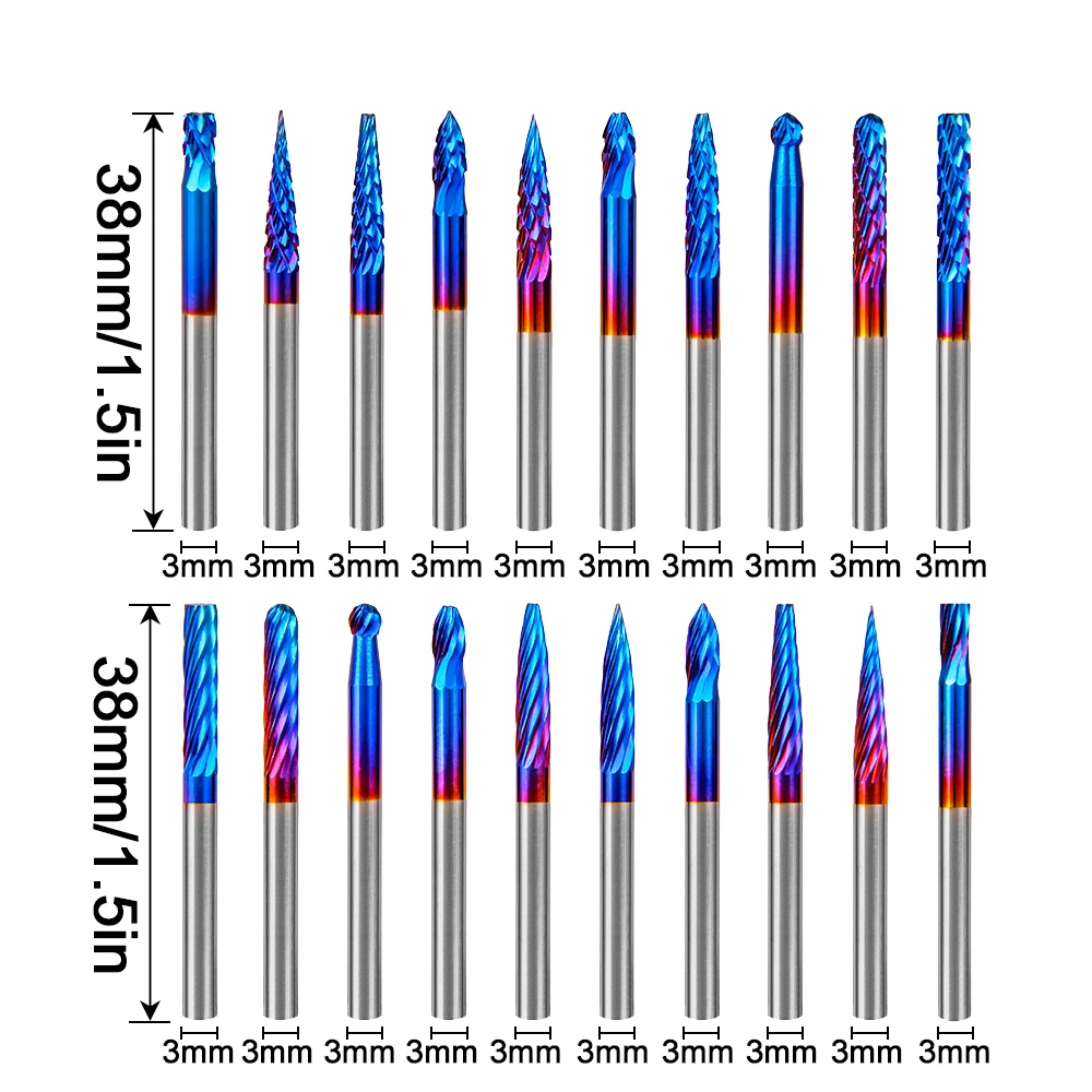 

20pcs/Set Carbide Micro Drill Bits 1/8" Shank CNC PCB Engraving Bits for Rotary Dremel Burr Drill Tool