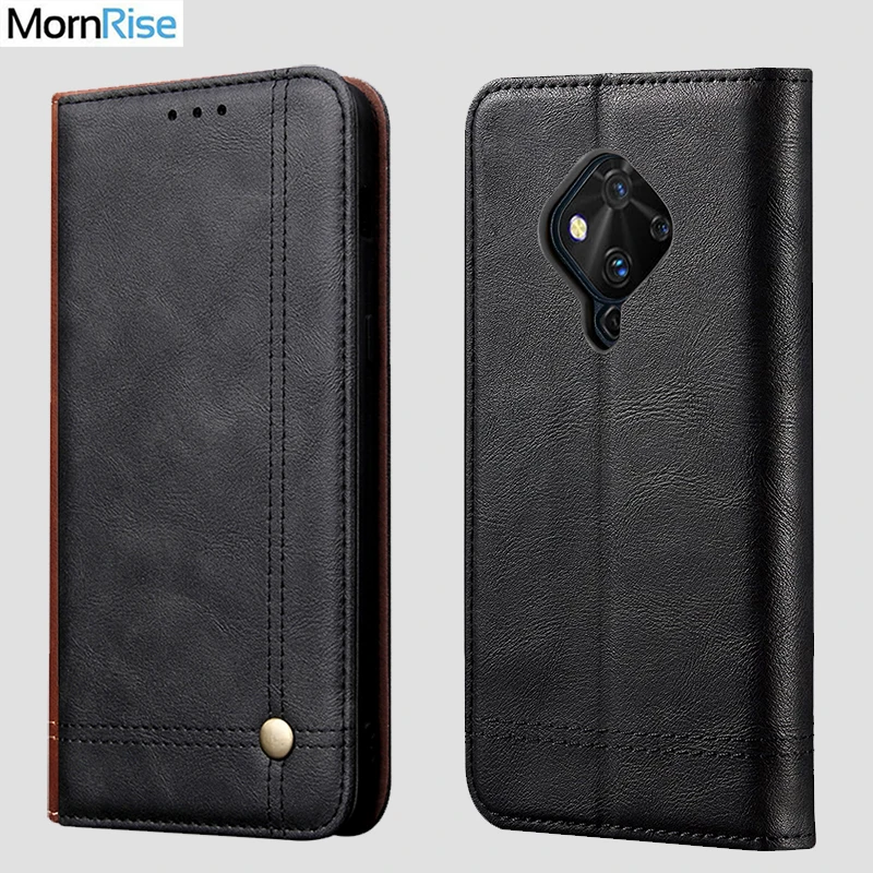 Роскошный тонкий кожаный чехол книжка в стиле ретро для VIVO V17 кошелек с