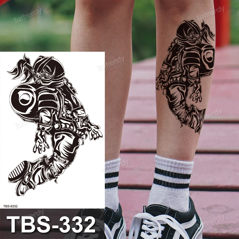 Тату-наклейки с драконом временные водостойкие Лев тигр татуировки черепом