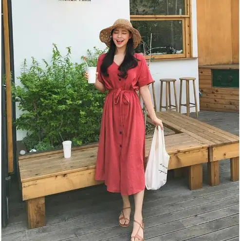Новое поступление 2020 модное летнее платье в консервативном стиле хлопковое