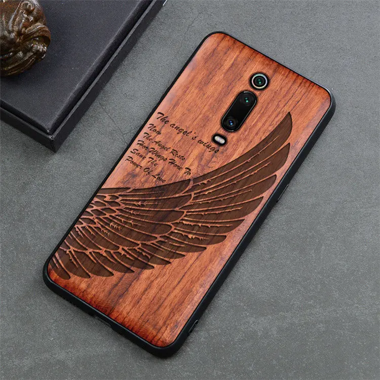 Для Xiaomi mi 9t чехол Boogic Wood funda Red mi k20 Pro Rosewood TPU противоударный задний Чехол для телефона Xiaomi mi 9T Pro Чехол - Цвет: 1