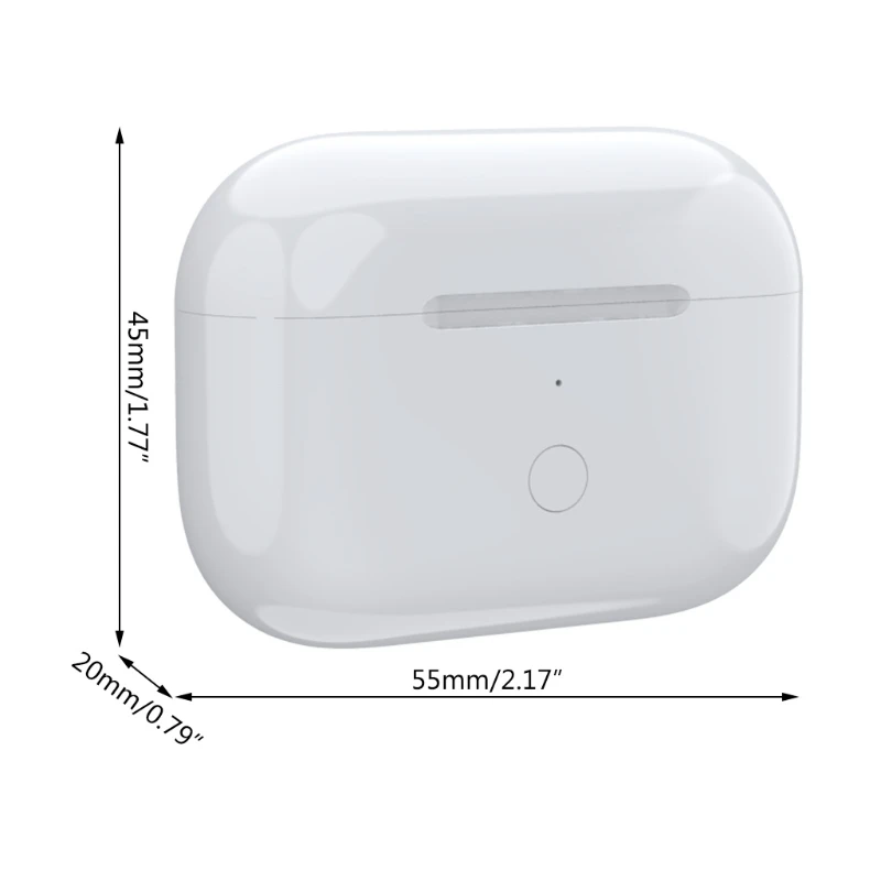 

1Pc Replacement Wireless Charging Case Box for Airpoddings-Pro Bluetooth Earphone 660mAH Battery Charger Pairing Pop-ups Windows