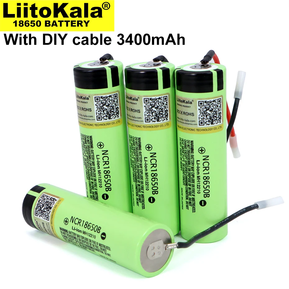 

1-20PCS Liitokala new original NCR18650B 3.7V 3400mAh 18650 rechargeable lithium battery for battery + DIY Linie