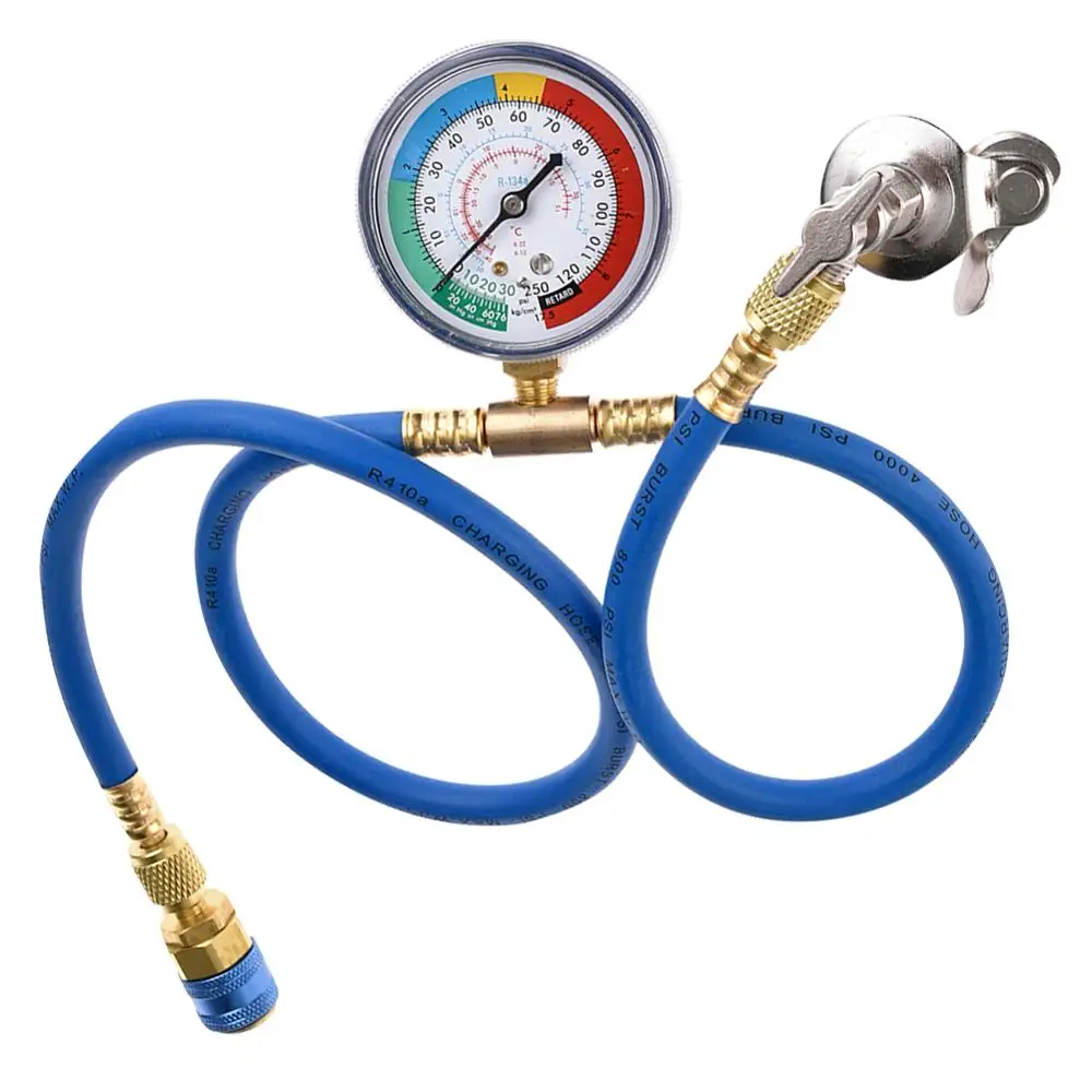 

R134A R22 R12 Refrigerant Recharge Hose Pipe Car Air Conditioning Repair Tool Air Conditioner Fluoride Tube Cold Pressure Gauge