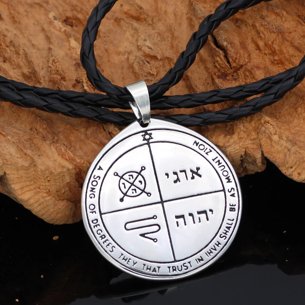Talisman Pentacle of Solomon Seal Wiccan Pagan Hermetic Enochian Kabbalah Подвеска Ожерелье нержавеющая