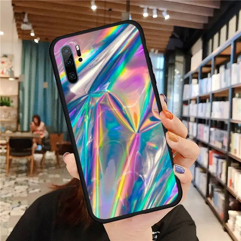 

Luxury fashion cool reflective Phone Case For Huawei honor Mate P 9 10 20 30 40 Pro 10i 7 8 a x Lite nova 5t Soft silicone funda
