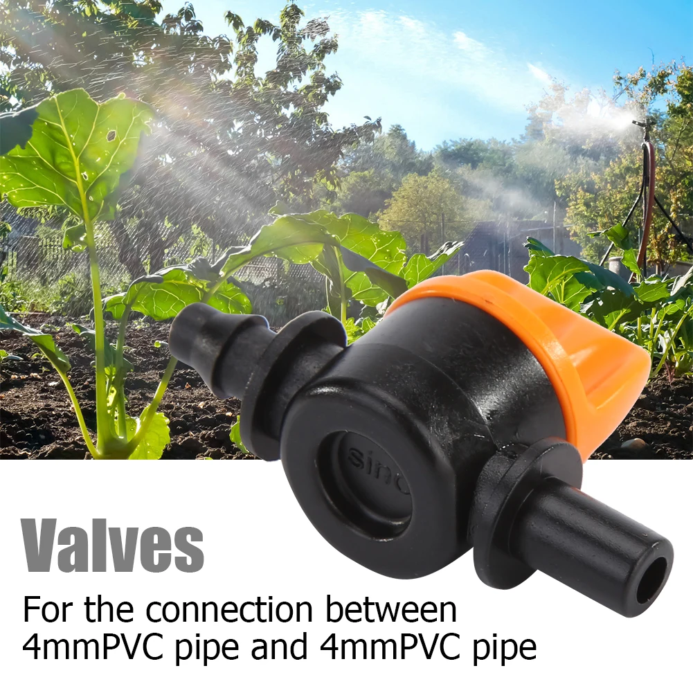 10 шт. 4/7 мм Мини клапаны орошения сада колючей соединители водяного шланга клапан