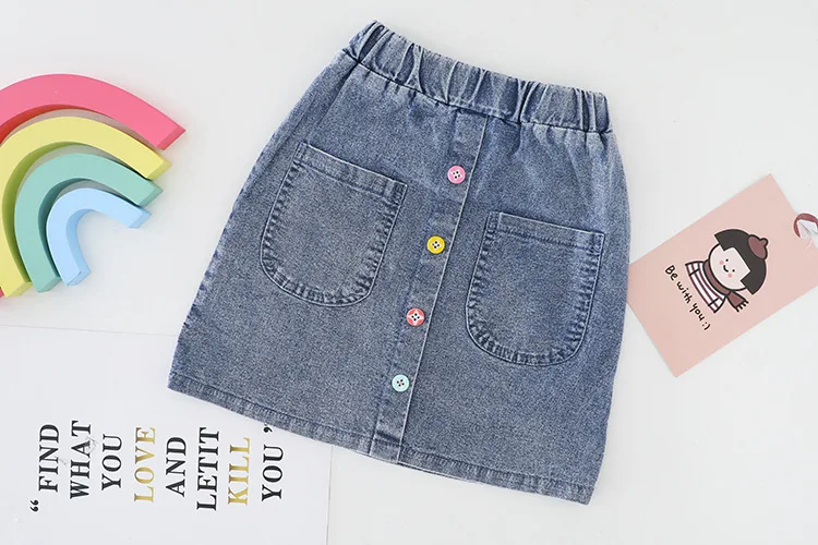 2 шт./компл. джинсовая Футболка с принтом для девочек | Мать и ребенок