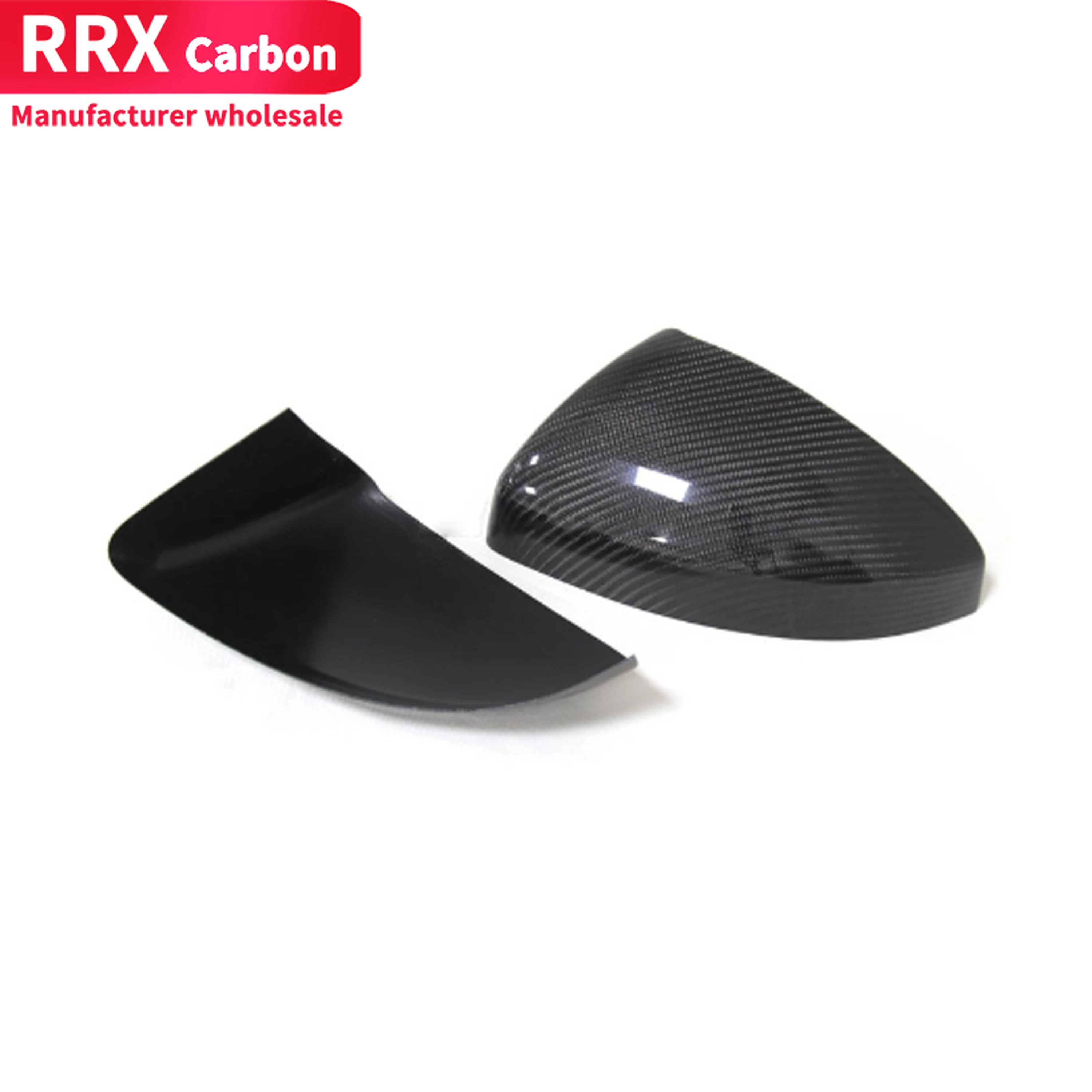 

RRX for Audi TT R8 2015 2016 Carbon Fiber Racing Rearview Mirror Covers Caps Mirror Housing Protection Tape-on Car Accessories