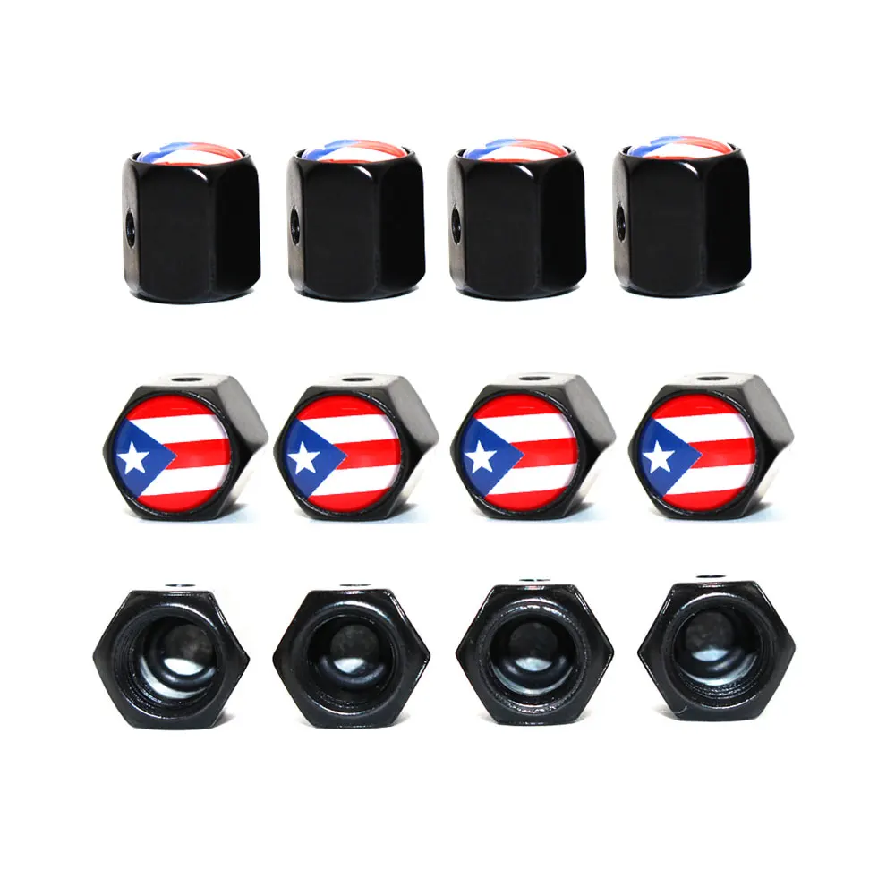 4 шт./компл. Стайлинг автомобиля цинковый сплав Противоугонный флаг Пуэрто Рико