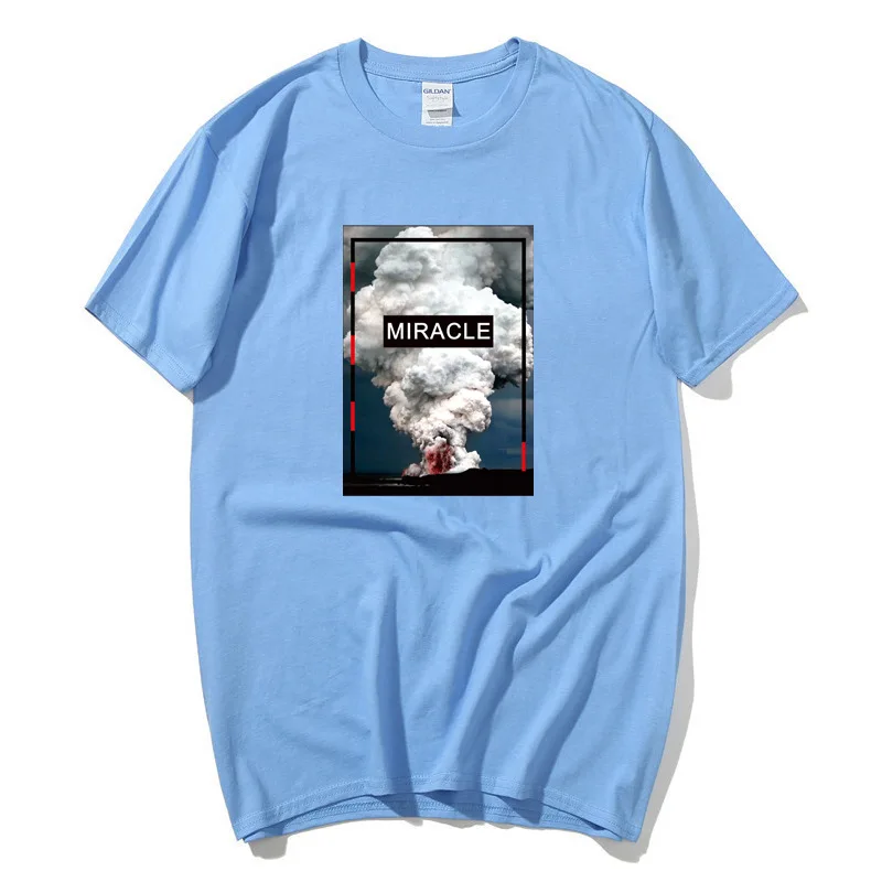 

Summer new style volcanic eruption casual Harajuku men's printed T-shirt shirt cotton short sleeve plus size