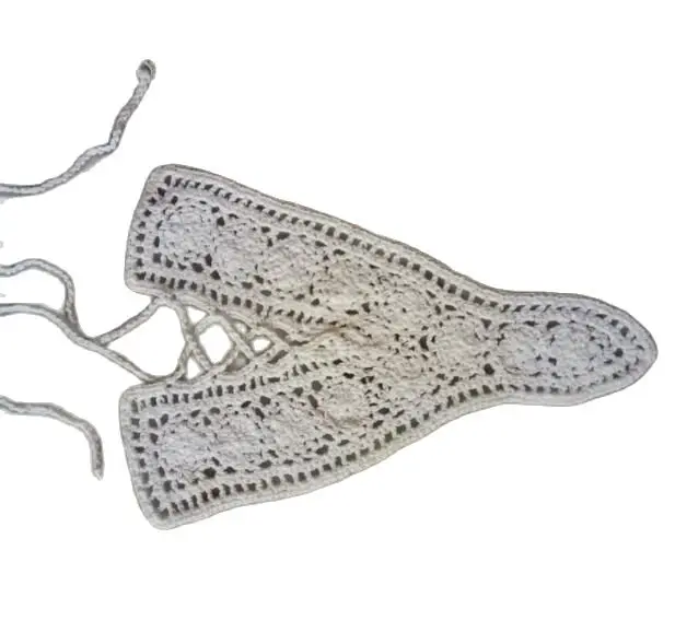 Белый кружевной воротник тканевый цветок ручной работы из хлопка вышитая